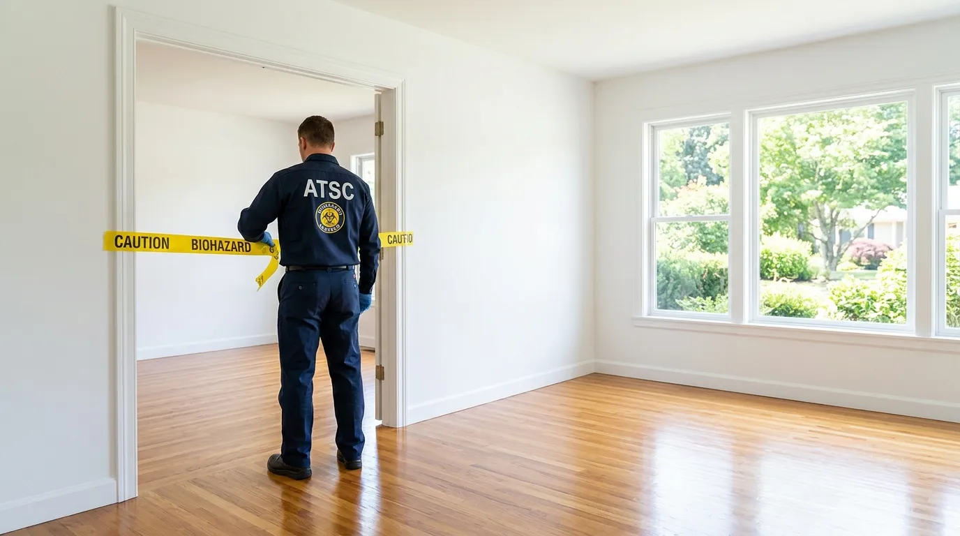 Certified biohazard cleanup crew performing Trauma Scene Cleanup in Los Altos